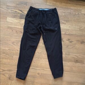 Mack Weldon Black Sweatpants with Elastic Waistband: Small Tall